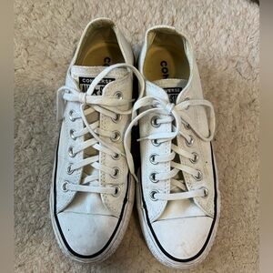 White Platform Converse